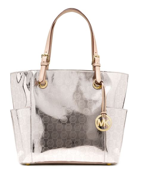 michael kors jet set nickel tote|jet set small Michael Kors.